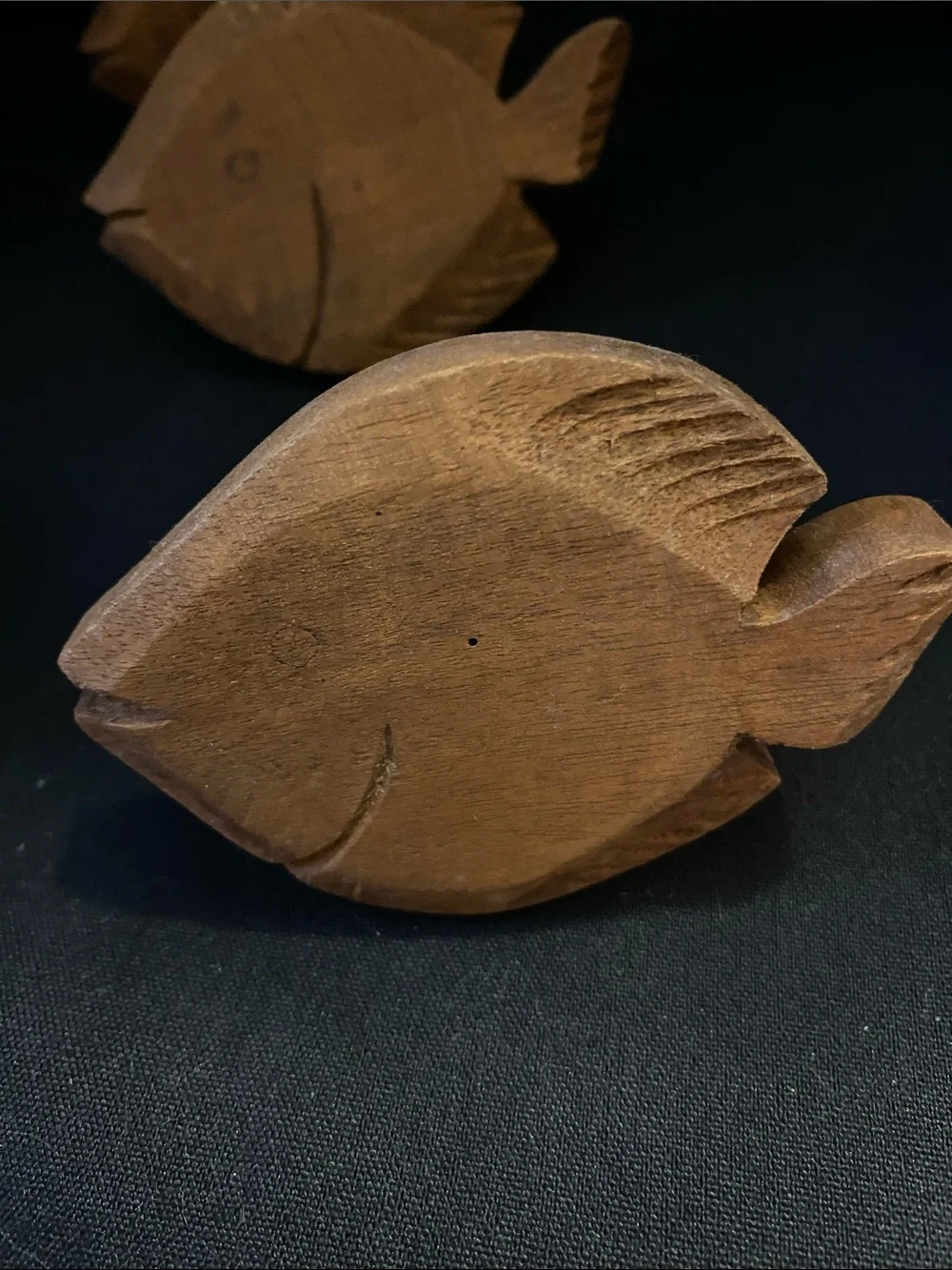 Pier 1 Wooden Fish Tropical Napkin Ring Holders Set of 6